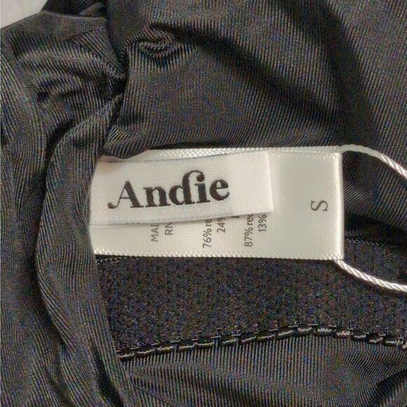 Andie Corsica One Piece Black Open Back Snap Closure Swimwear Bathing Suit S New - Picture 8 of 12